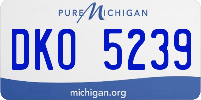 MI license plate DKO5239