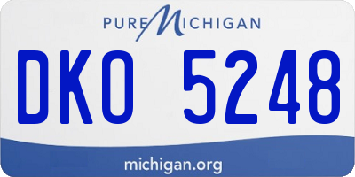 MI license plate DKO5248