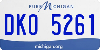 MI license plate DKO5261