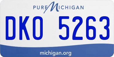 MI license plate DKO5263