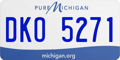 MI license plate DKO5271