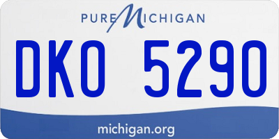 MI license plate DKO5290