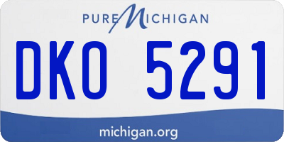 MI license plate DKO5291