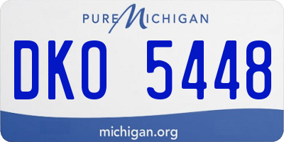 MI license plate DKO5448
