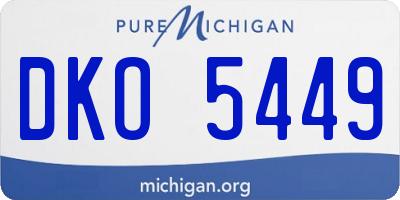 MI license plate DKO5449
