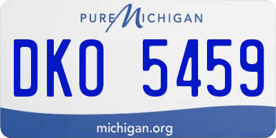 MI license plate DKO5459