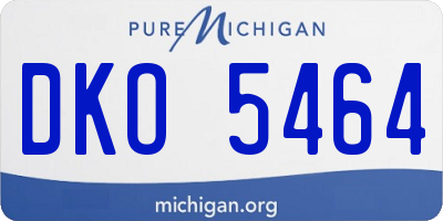 MI license plate DKO5464
