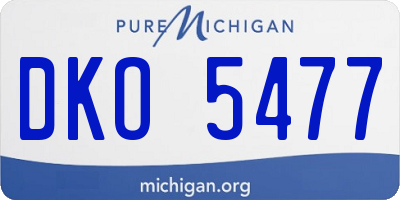 MI license plate DKO5477