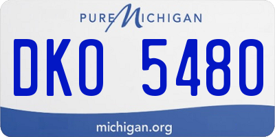 MI license plate DKO5480