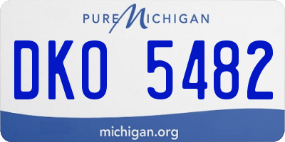 MI license plate DKO5482