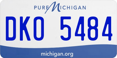 MI license plate DKO5484