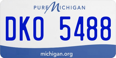 MI license plate DKO5488