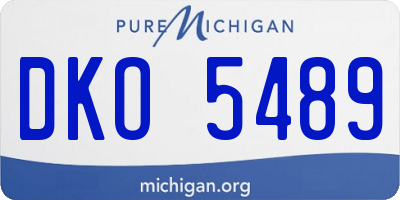 MI license plate DKO5489