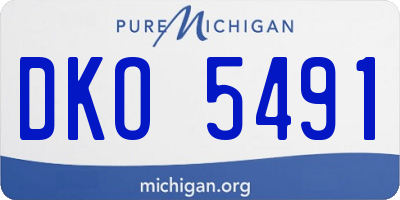 MI license plate DKO5491
