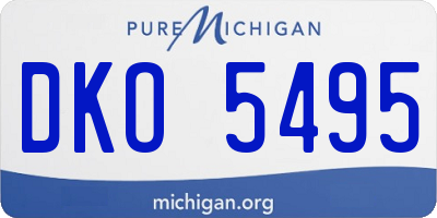 MI license plate DKO5495
