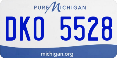 MI license plate DKO5528