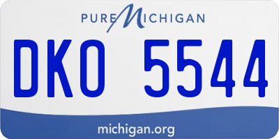 MI license plate DKO5544