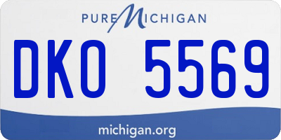 MI license plate DKO5569