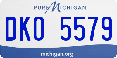 MI license plate DKO5579