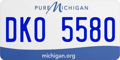 MI license plate DKO5580