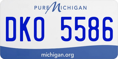MI license plate DKO5586