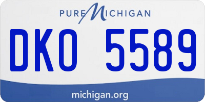 MI license plate DKO5589