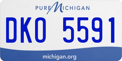 MI license plate DKO5591