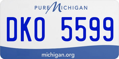 MI license plate DKO5599