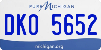 MI license plate DKO5652