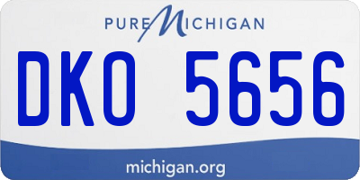 MI license plate DKO5656