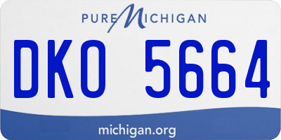 MI license plate DKO5664