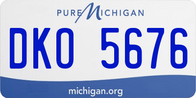 MI license plate DKO5676