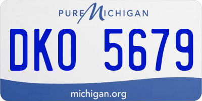 MI license plate DKO5679