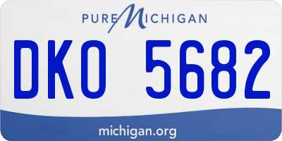 MI license plate DKO5682