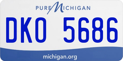 MI license plate DKO5686
