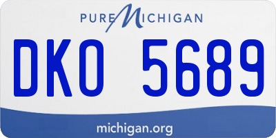 MI license plate DKO5689