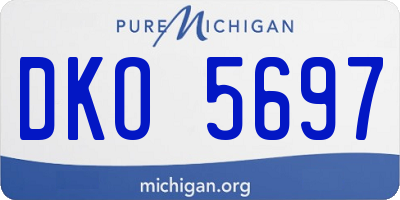 MI license plate DKO5697