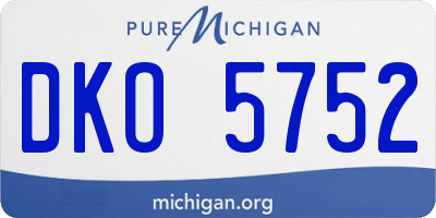MI license plate DKO5752