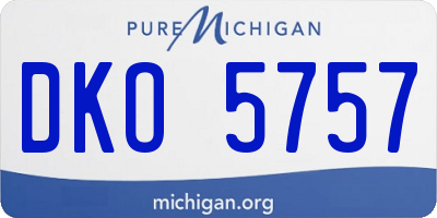MI license plate DKO5757