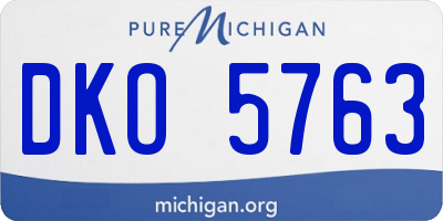 MI license plate DKO5763