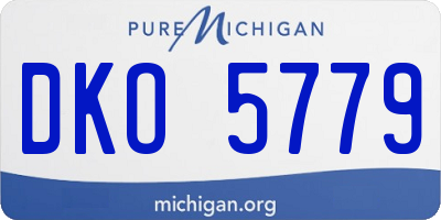 MI license plate DKO5779