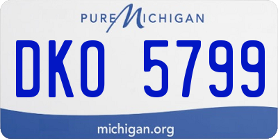 MI license plate DKO5799