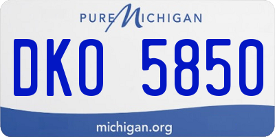 MI license plate DKO5850