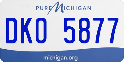 MI license plate DKO5877