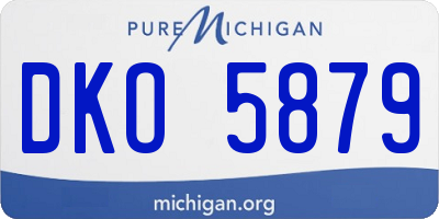 MI license plate DKO5879