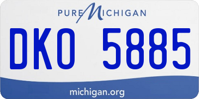 MI license plate DKO5885