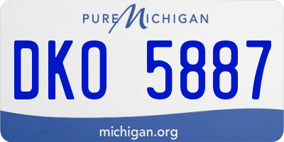 MI license plate DKO5887