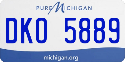 MI license plate DKO5889