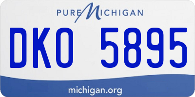 MI license plate DKO5895