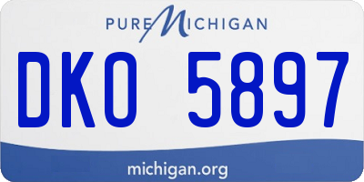 MI license plate DKO5897